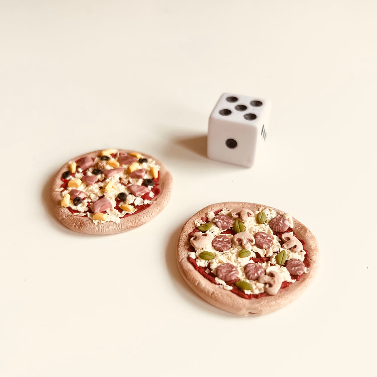 Miniature Polymer Clay Pizza X Black Lab Brewing